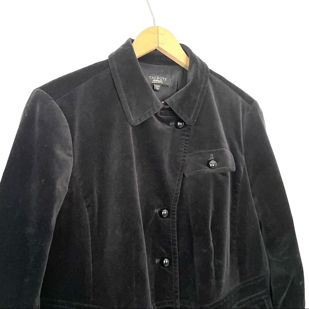 Talbots | Black Velvet Jacket - Picture 3 of 7